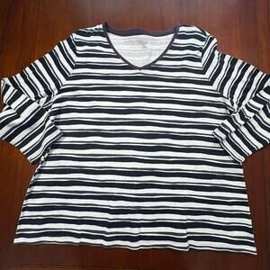 Kim Rogers Striped Top Size XLarge Petite